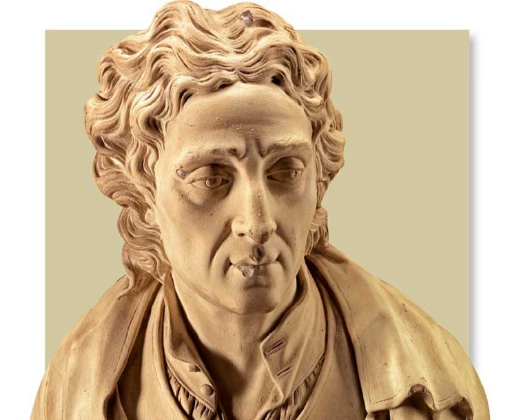 Estátua de John Locke, na  academia real das artes, jardins de Burlington, Londres, Reino Unido